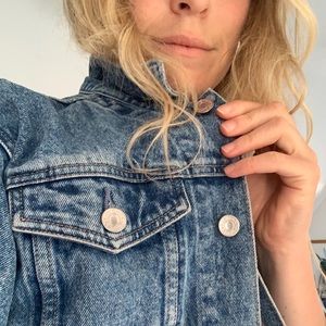 90s vintage perfect boxy denim jacket